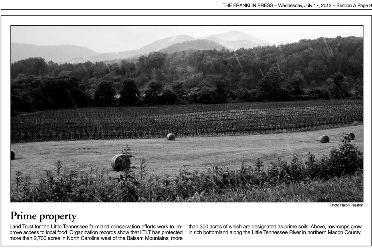 LTLT farmland conservation featured in The Franklin Press