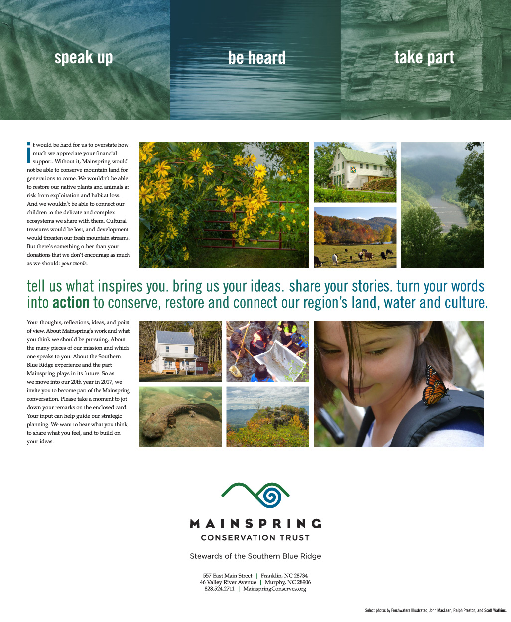 2016 Mid-year Mailer: Speak up. Be heard. Take part.